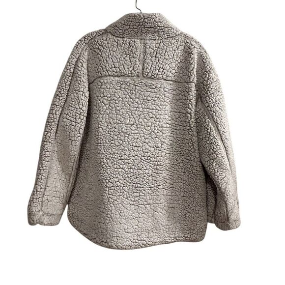 Elodie Women's Gray Sherpa Fleece 1/4 Zip Pullover Jacket L - Picture 11 of 14